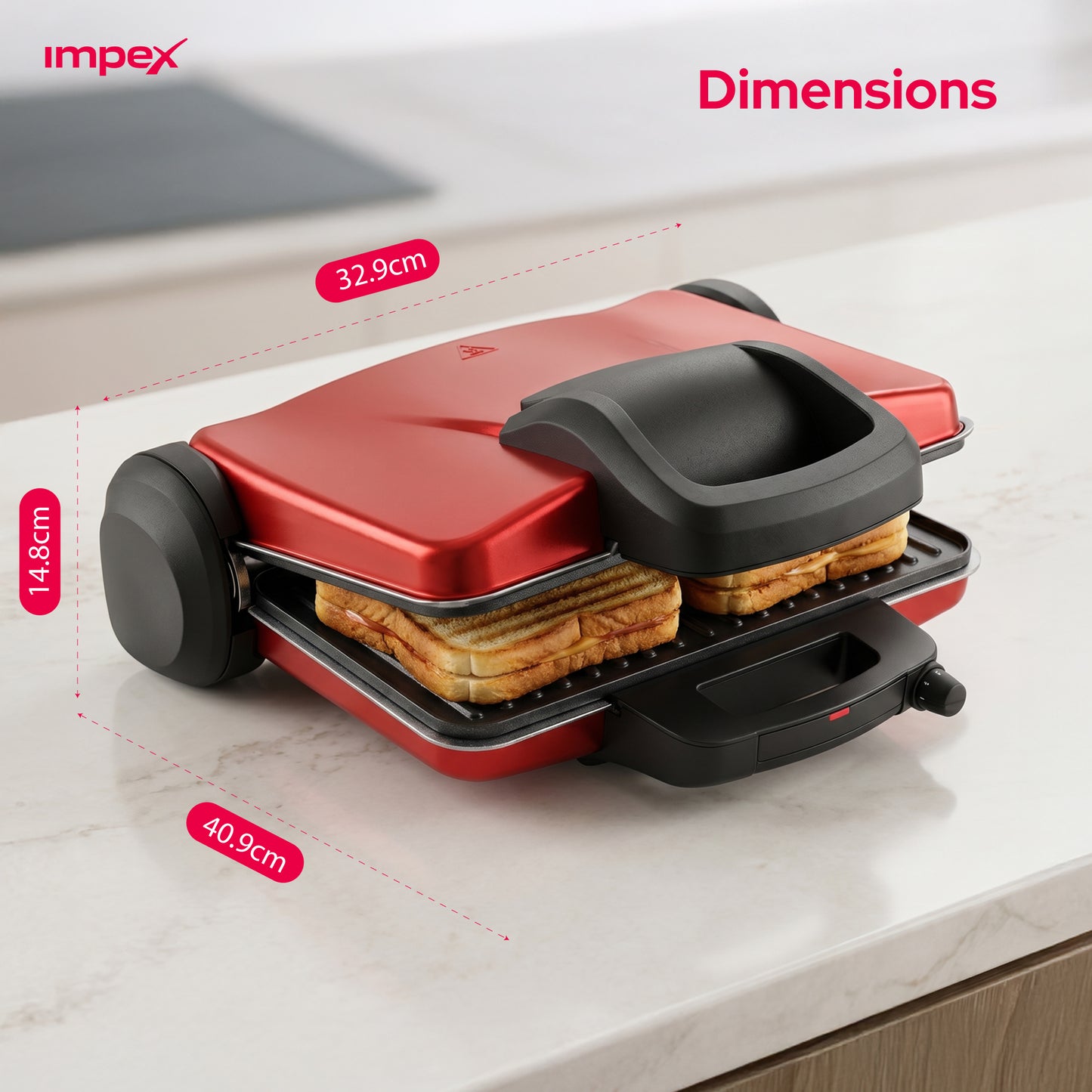 Impex 4 Slice Toast Master 1800W Turkey (SW 3607) جهاز محمصمة للسنادويش