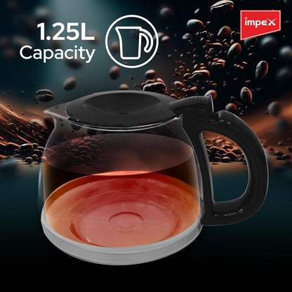 Impex 1.25L Drip Cofee Maker 800W (CM1912) صانع القهوة