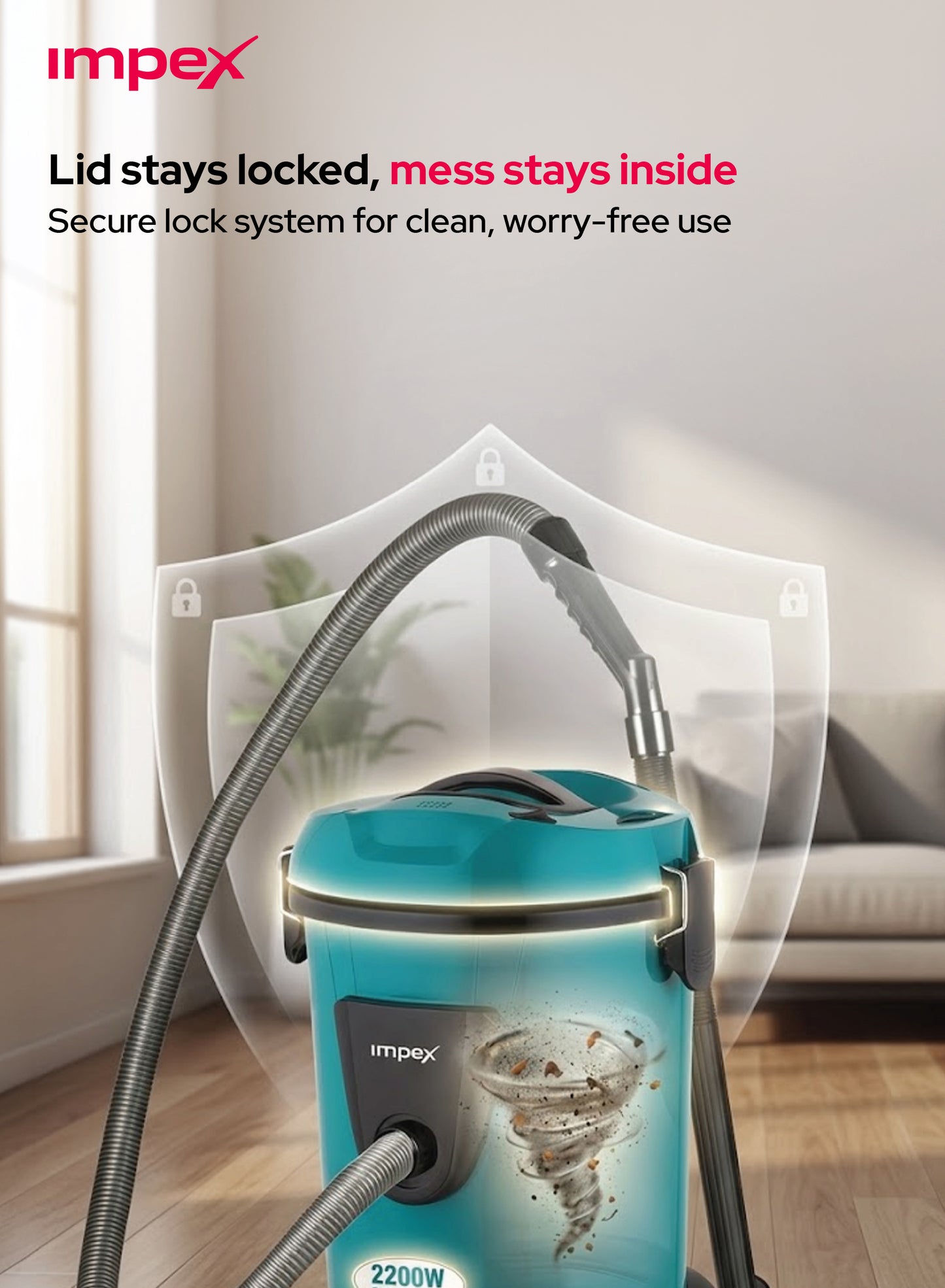 Impex 21L Vacuum Cleaner 2200W Turkey (VC4709) مكنسة كهربائية