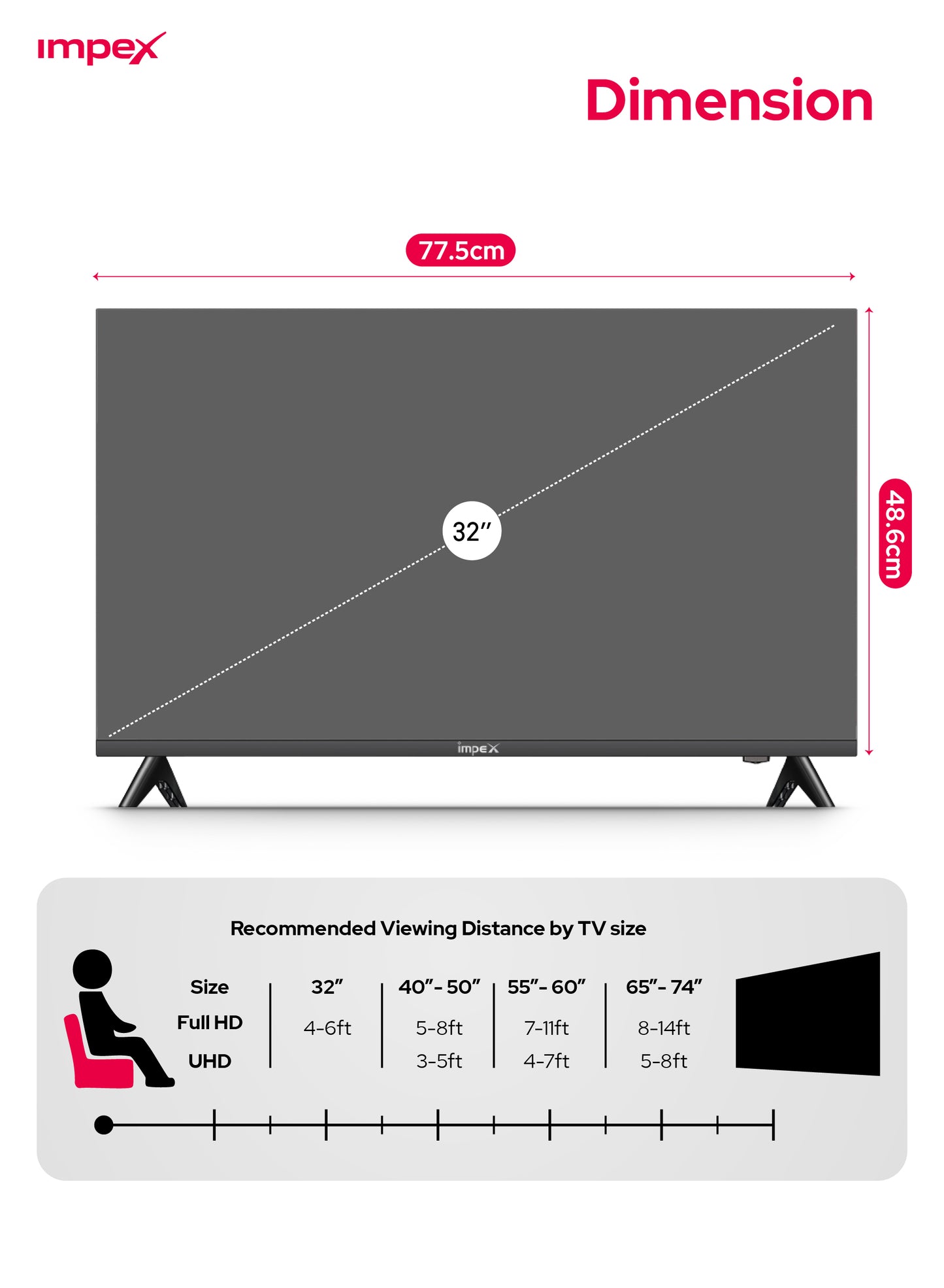 IMPEX LED TV GLORIA 32 Television