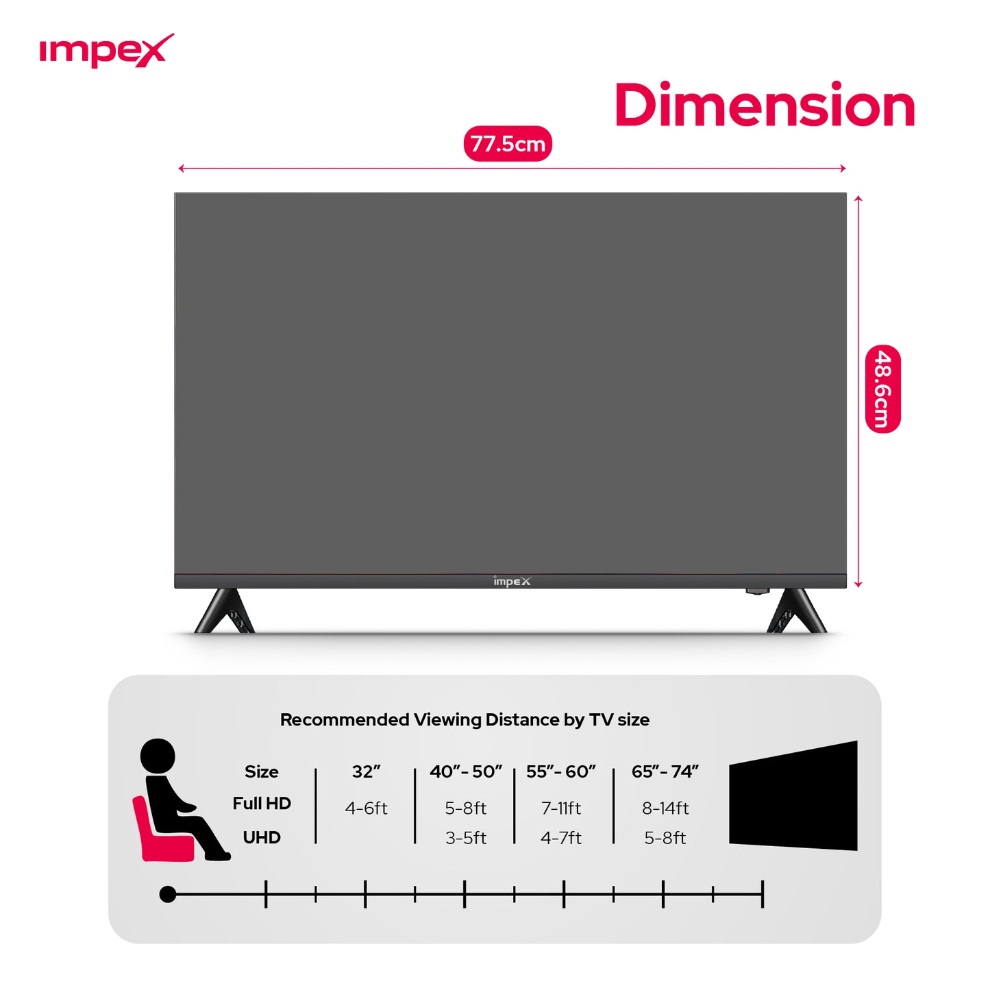 IMPEX 32 INCH HD Smart TV (GLORIA 32 SMART) التلفاز