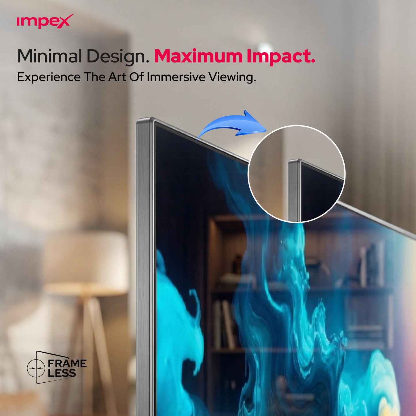 IMPEX 43 بوصة QLED FHD تلفاز جوجل (evoQ 43QLC2) التلفاز