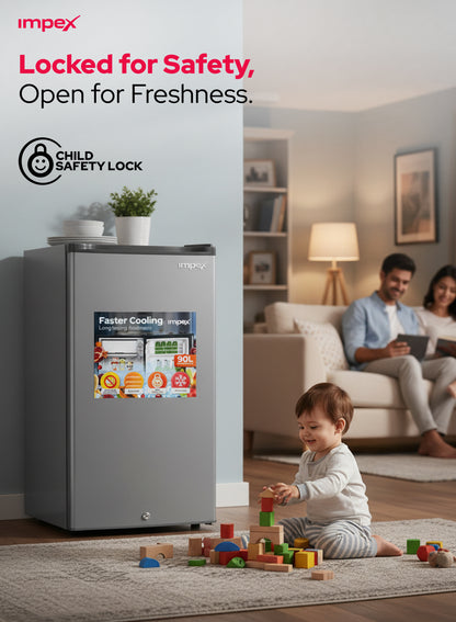 Impex 90L Single Door Refrigerator (IMRF140C) ثلاجة