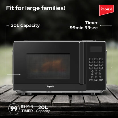 Impex 20Ltr Digital Microwave Oven 700W (MO8101DB) فرن المايكروويف الرقمي من إيمبكس سعة 20 لتر 700 واط (MO8101DB)