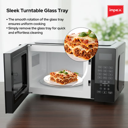Impex 20Ltr Digital Microwave Oven 700W (MO8101DB) فرن المايكروويف الرقمي من إيمبكس سعة 20 لتر 700 واط (MO8101DB)