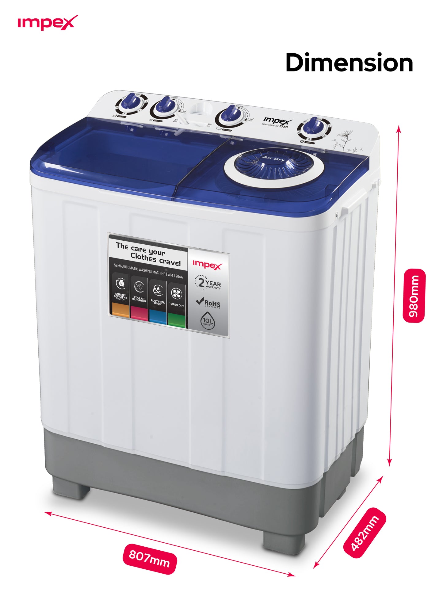غسالة ملابس Washing Machine WM 4202