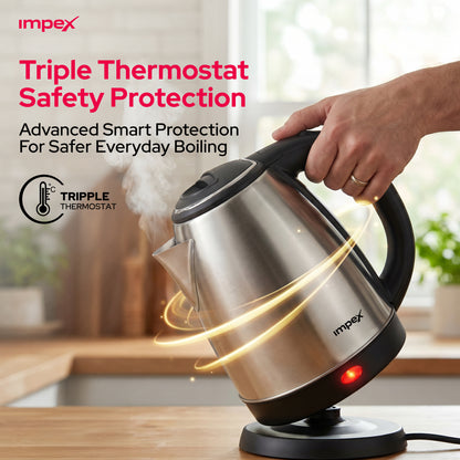 Impex Electric Kettle 1.8 ltr SS Steamer 1803 غلاية كهربائية